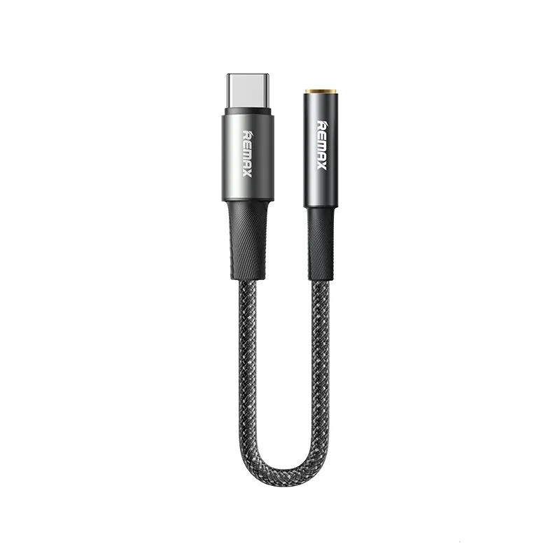 مبدل ریمکس مدل CB08 | تبدیل جک 3.5 میلی‌متری به تایپ سی با کابل بافته شده