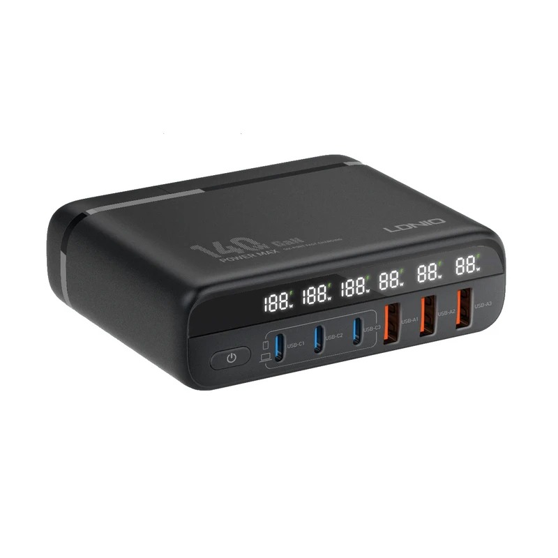 شارژر 140 وات الدینیو مدل LDNIO A6140C