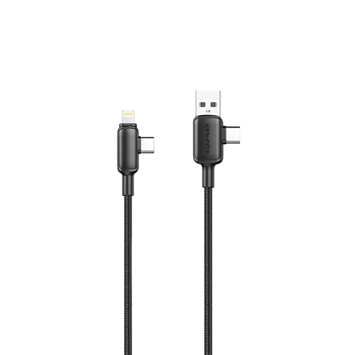 کابل تبدیل USB-C / USB به USB-C / لایتنینگ اوی مدل CL-181 60W طول 1 متر