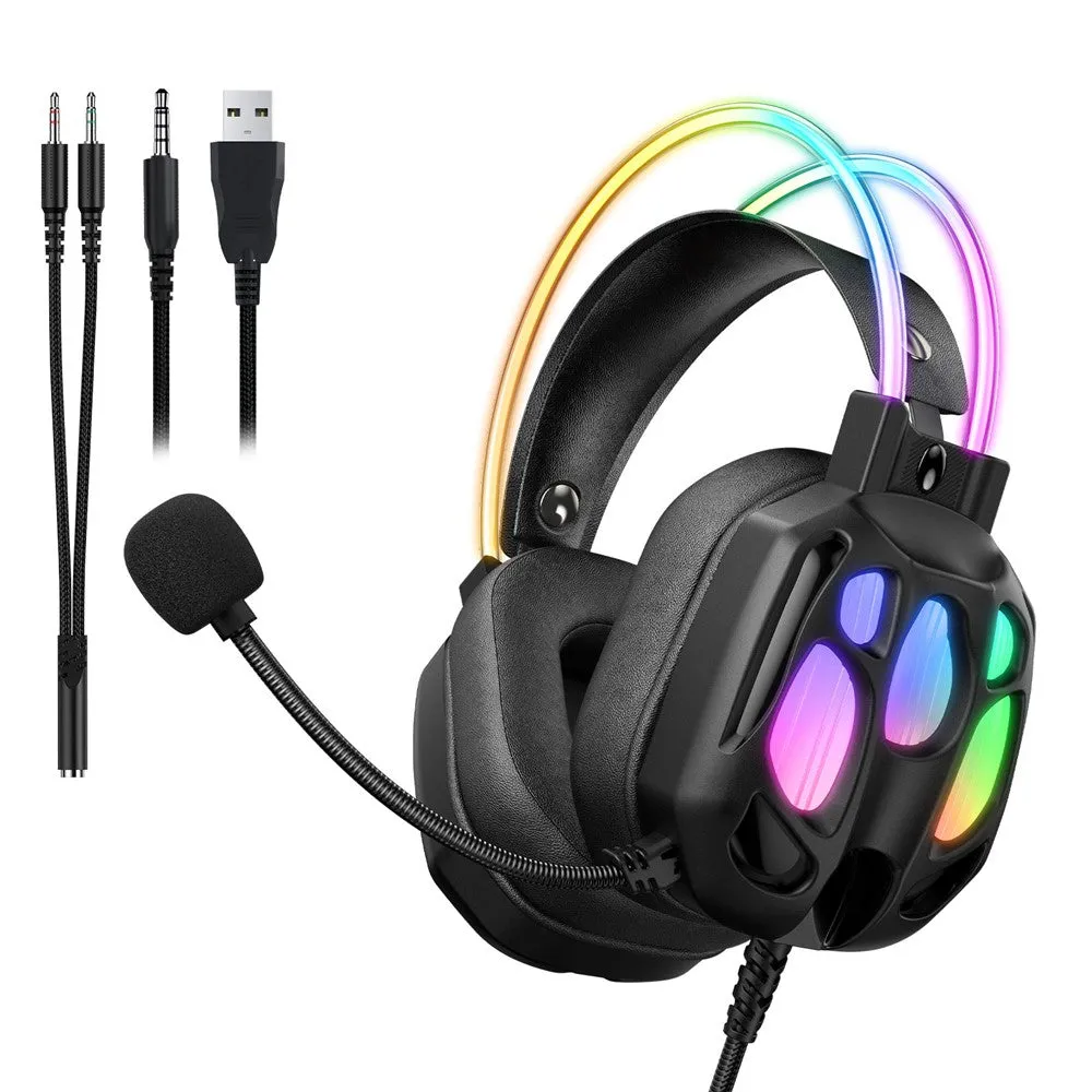 هدست گیمینگ اونیکوما مدل Onikuma X89 | با درایور ۵۰ میلی‌متری و نورپردازی RGB